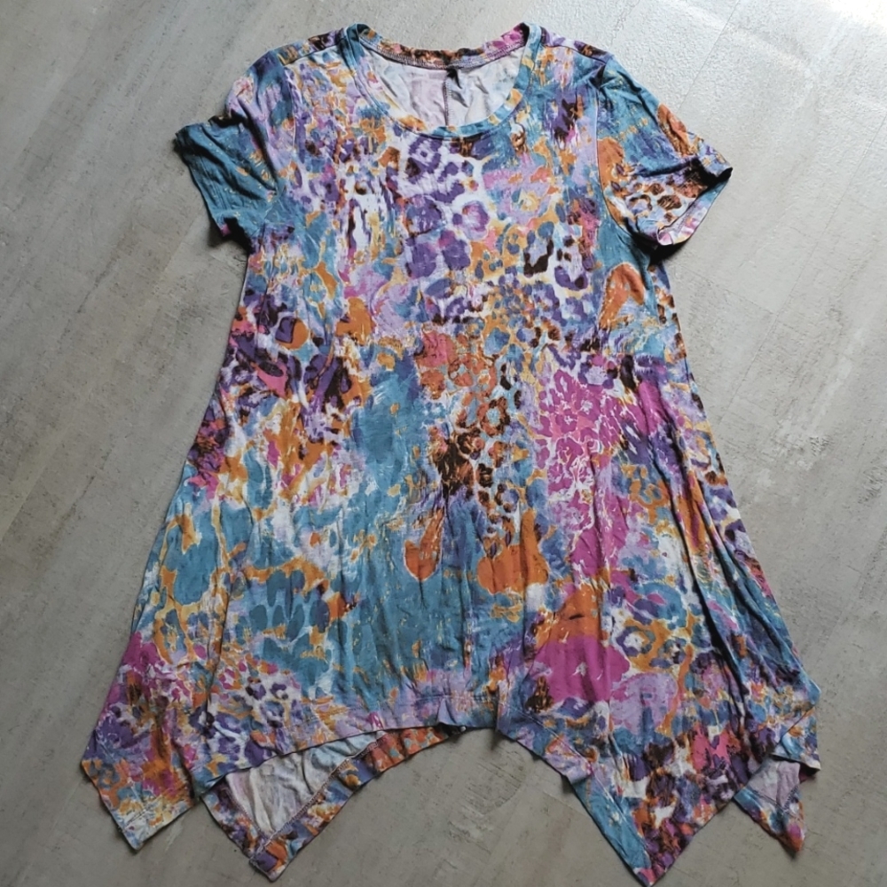 3/$10 Long Top with Handkerchief Hem
